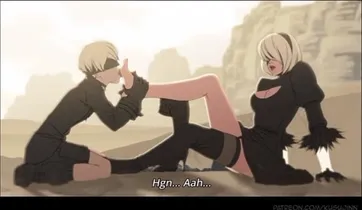 Android Yorha 2B x 9S - NSFW; footjob; foot fetish; femdom; 3D sex ...